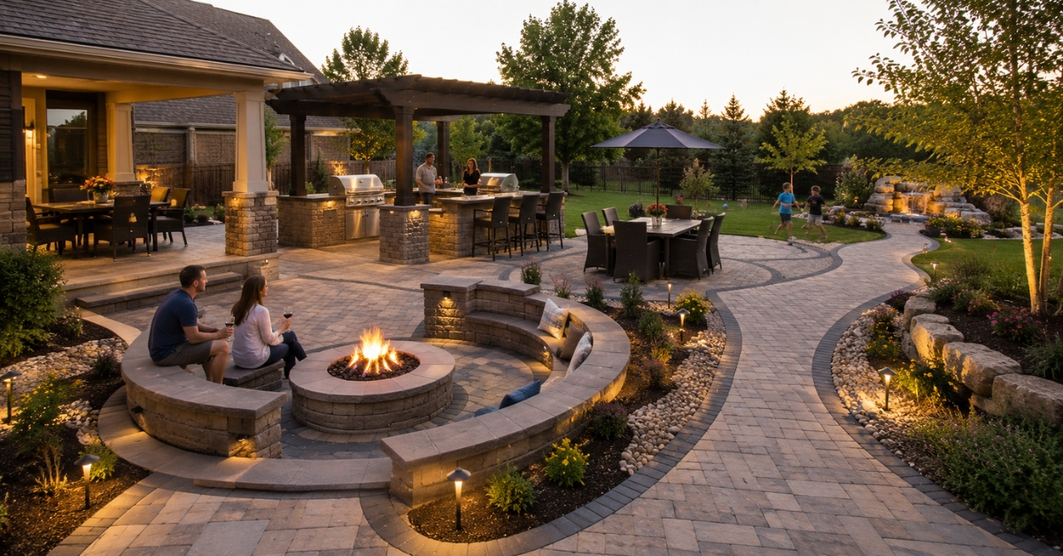 Outdoor Living Spaces Work Best When the Hardscape Is Planned Like One Connected System